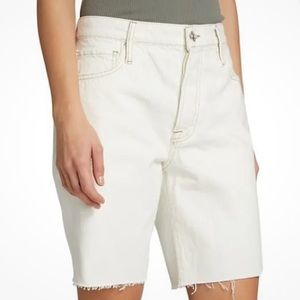 Frame Le Slouch‎ Bermuda off white denim cut-off jean denim shorts women new 31
